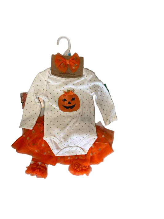 Baby Essentials (D) Cream Orange Infant Size 6-9 MO 3PC Casual