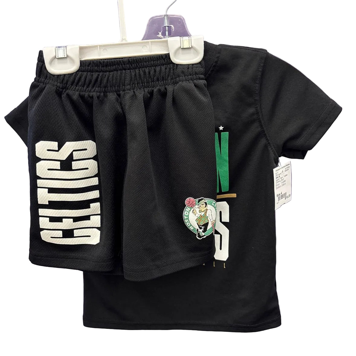 NBA (B) Sports Team Toddler Size 4 2PC Celtics Shorts Set