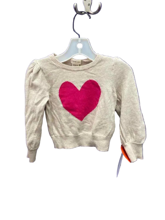 Crewcuts (B) Tan Pink Toddler Size 2T SweaterLight