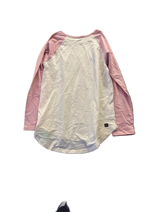 Tea Collection (A) White Pink Youth Size 14 LSTop