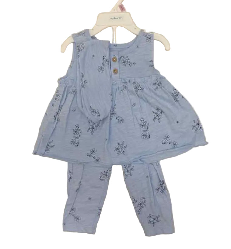Carters (C) Light Blue Infant Size 9 MO 3PC Casual