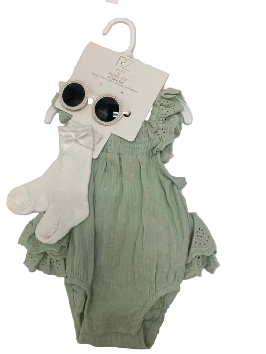 Rachel Zoe (A) Mint Green Infant Size 3-6 MO 3PC Casual