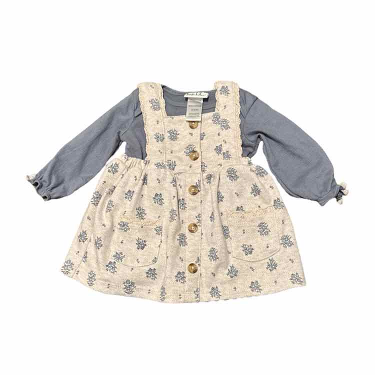 Nicole Miller (A) White Blue Infant Size 3-6 MO CasualDress