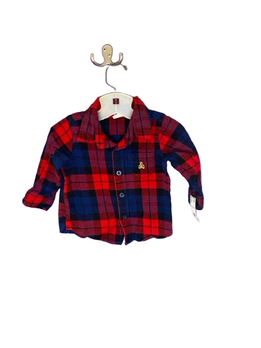 Gap (B) Plaid Infant Size 12-18 MO ButtondownLS