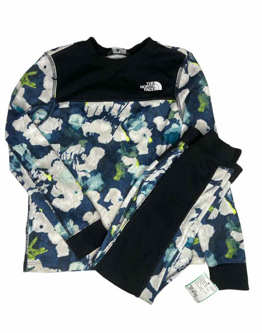 North Face (AA) White Blue Youth Size 7-8 2PCSleepwear