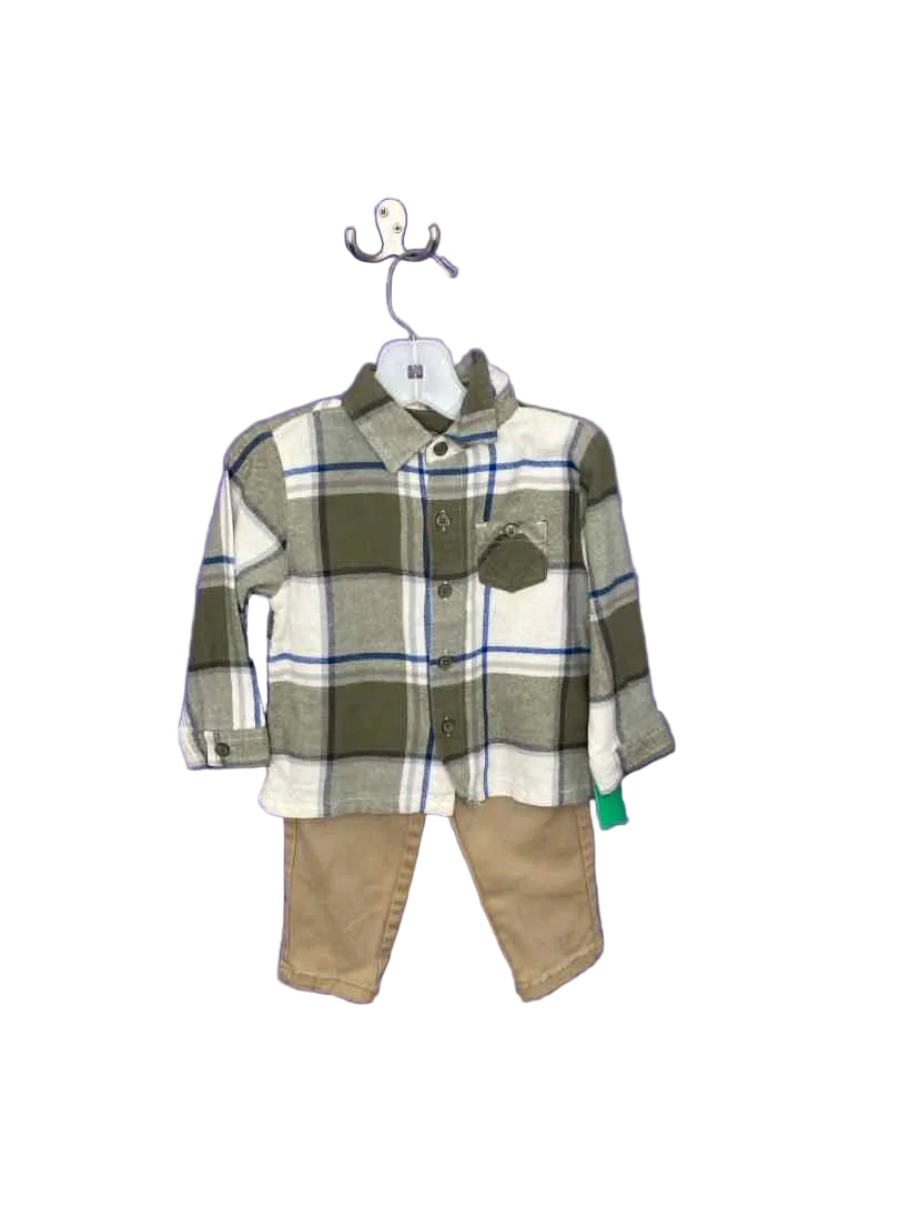 Wonder Nation (E) Plaid Toddler Size 2T 2PCCasual
