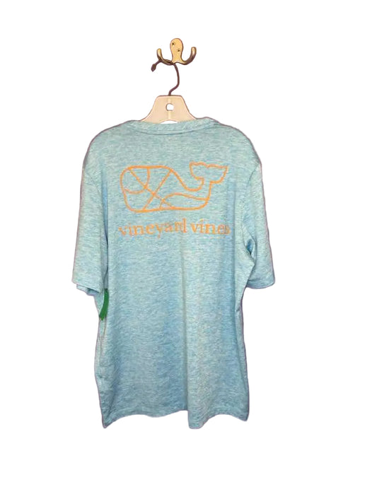 Vineyard Vines (A) Orange Blue Youth Size 12 AthleticTopSS