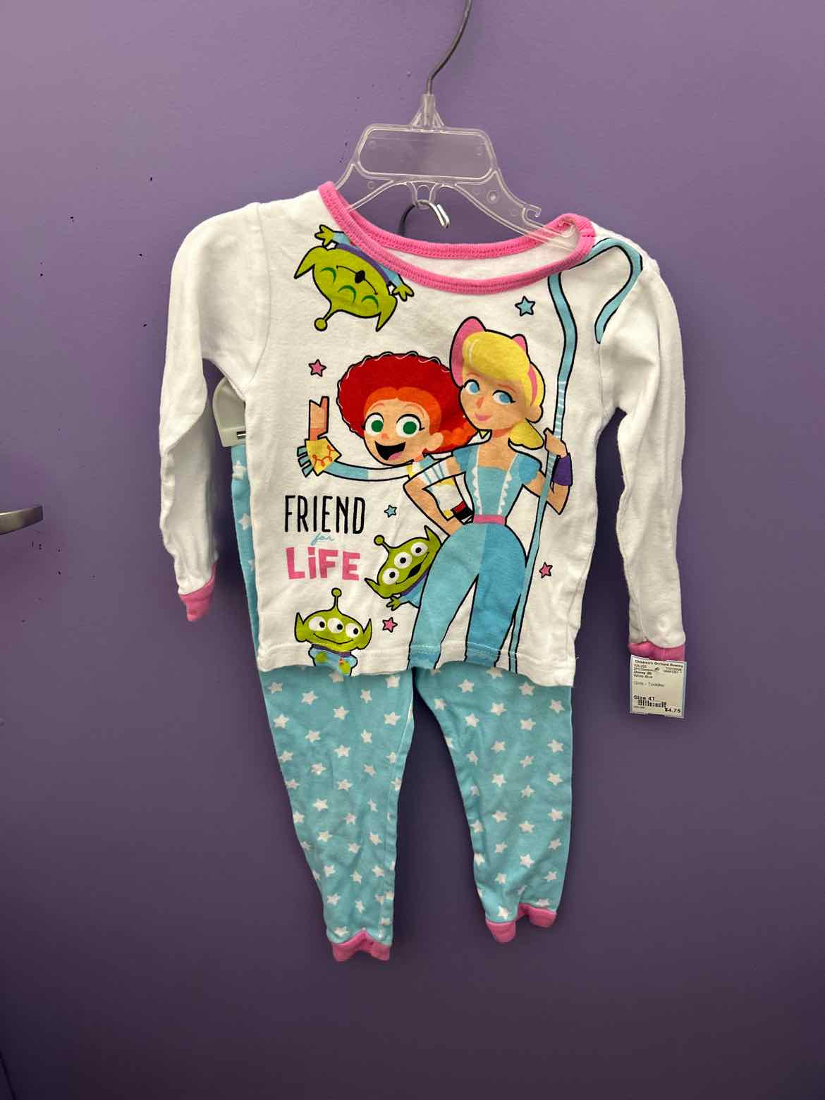 Disney (B) White Blue Toddler Size 4T 2PCSleepwear