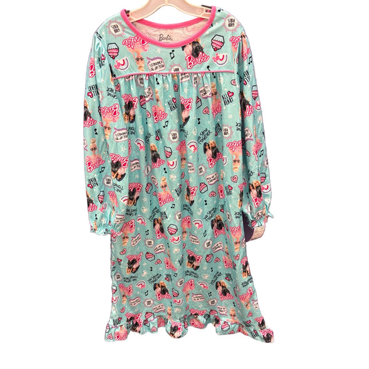 Barbie (D) Blue Pink Youth Size 10 Nightgown