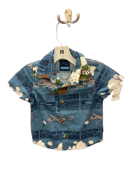 LA Police gear Blue Print Infant Size 12-18 MO ButtondownSS