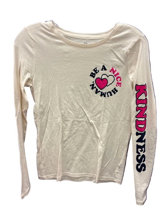Gap (B) Cream Youth Size 14 Long Sleeve Top