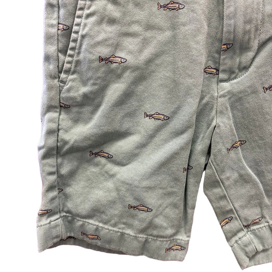 Crewcuts (B) Green Youth Size 6 Fish Shorts Chino