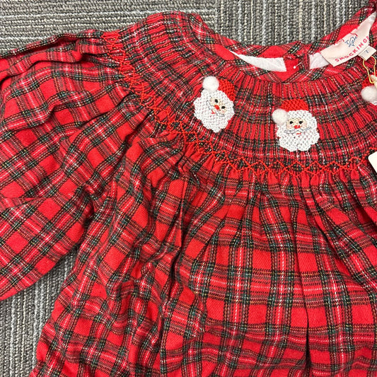 Smockingbird Christmas Youth Size 7 Casual Dress Set