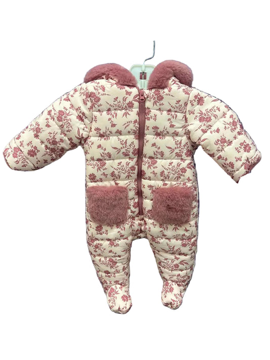 Nicole Miller (A) Pink Floral Infant Size 0-3 MO 1PC Snowsuit
