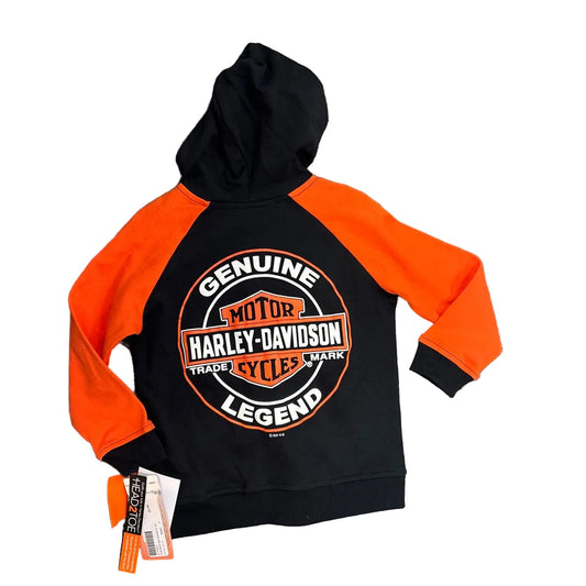 Harley Davidson (C) Black Orange Toddler Size 3T Sweatshirt