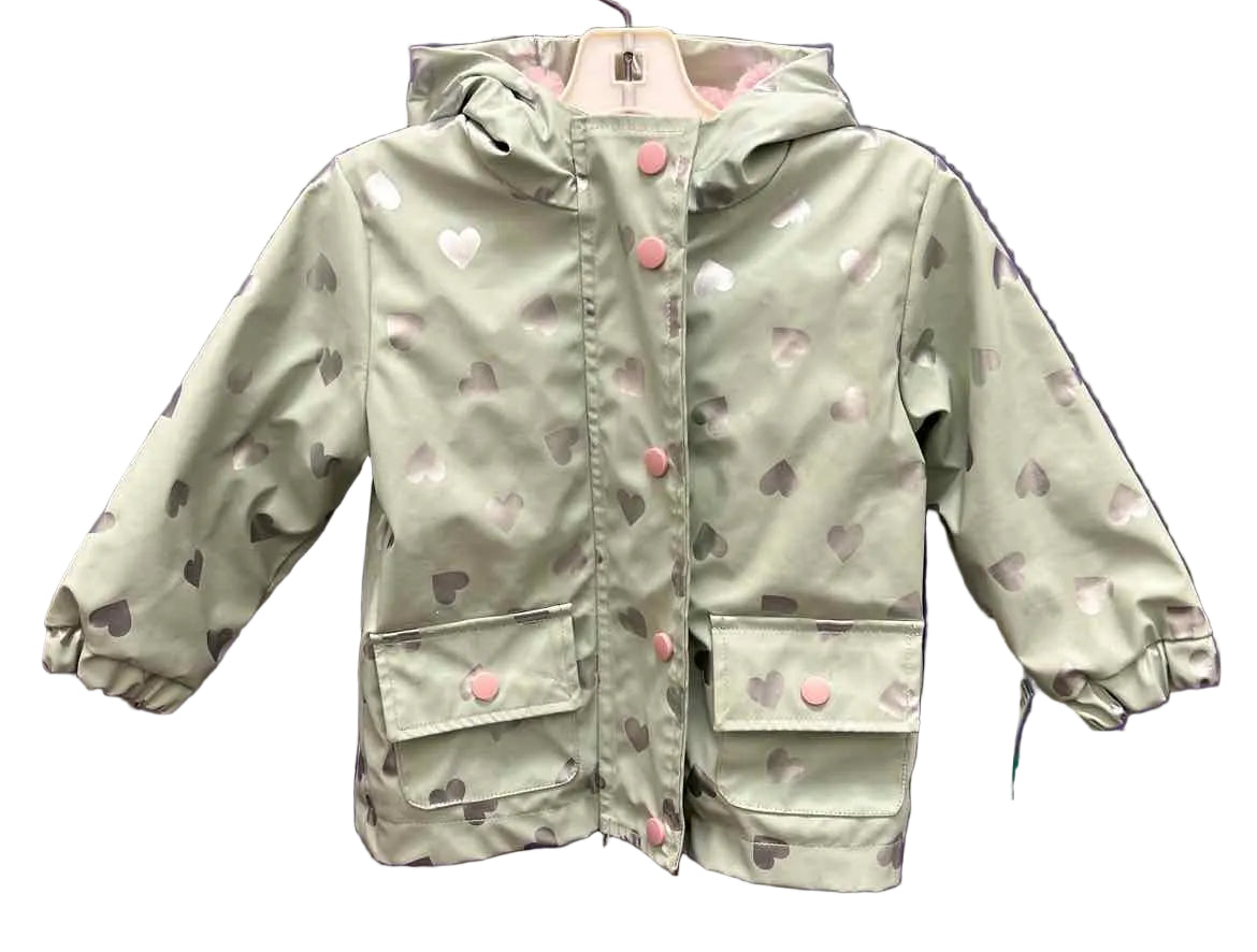 Green Print Infant Size 18 MO Rain Coat